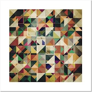 Earth Tones Geometric Pattern Posters and Art